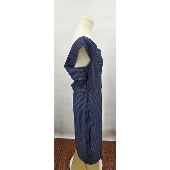 Tahari Navy Kathleen Knit Dress - Picture 2 of 6